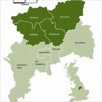 Sheffield Local Government Districts In South Yorkshire